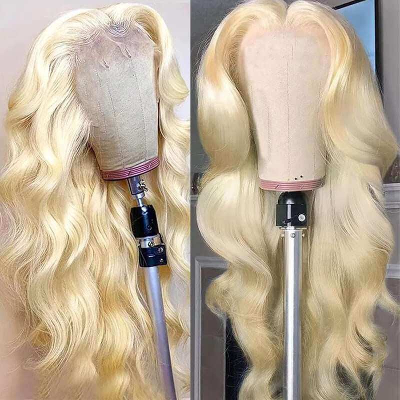 HD Blonde Glueless 613 Lace Front Wig Human Hair Wig