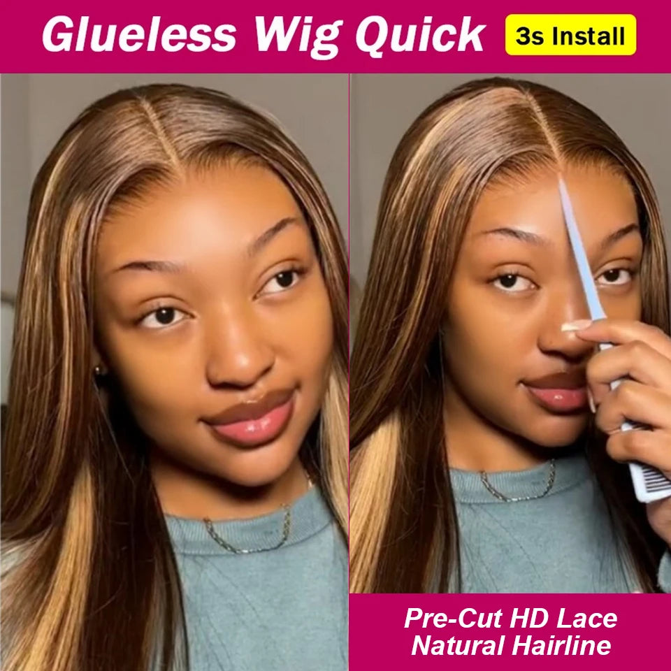 Highlight Glueless Ready To Wear Hd Frontal Lace 180%